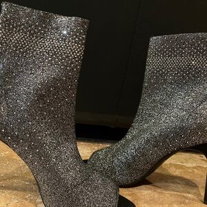 High Heel Ladies Shoes with Metallic Sparkle